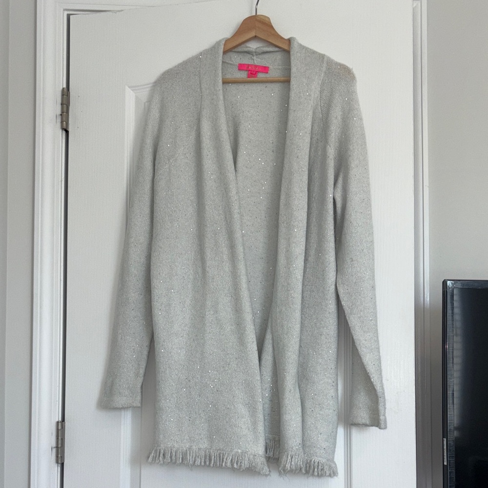 EUC Lilly Pulitzer silver sparkle tatum size XL